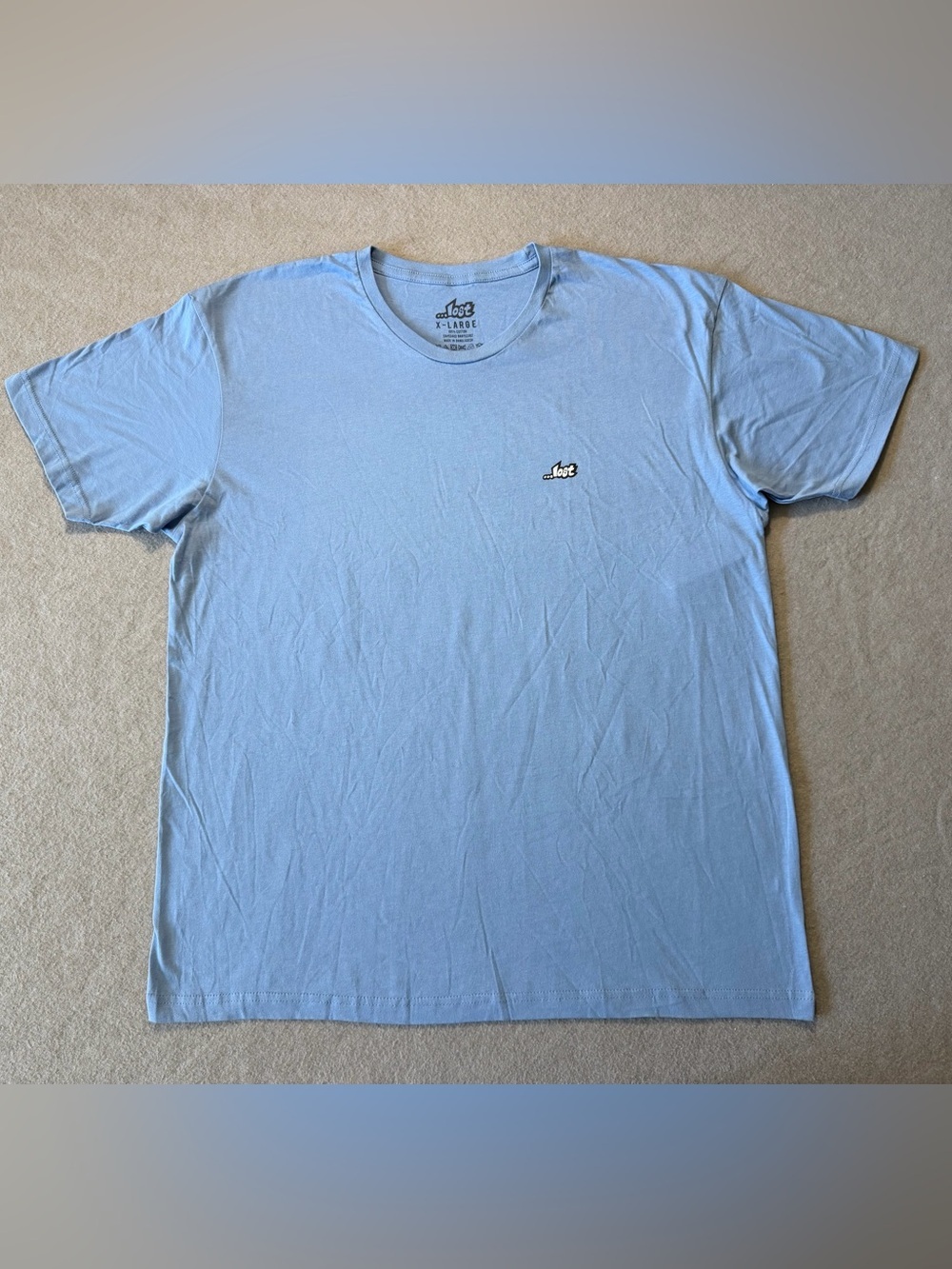 Lost Men’s Chest Logo T-Shirt XL Coastal Blue 100% Cotton NWT Surf Skate